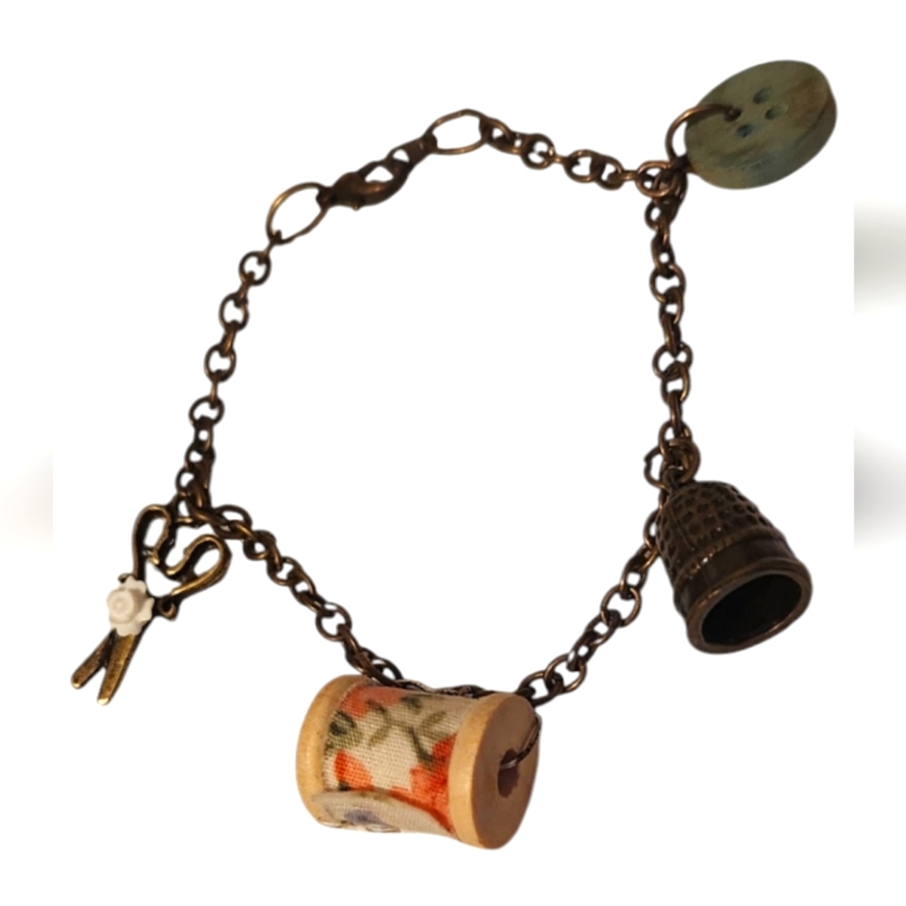 Custom Sewing Charm Bracelet
